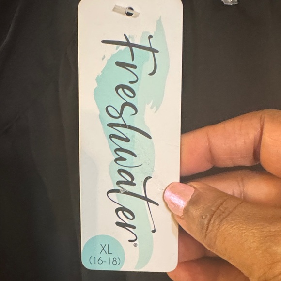 Freshwater Black Tie-Waist Swim Sarong - Picture 2 of 5